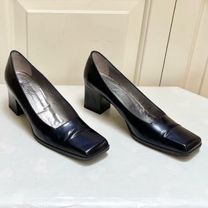 Joan Helpern Signature square toe pumps
